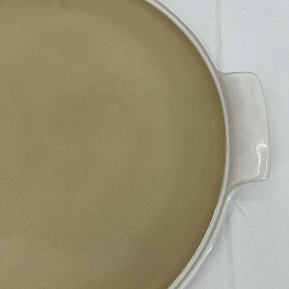 Pampered Chef 15" White Large Round Pizza Stone w/ Handles 1379 - Picture 3 of 15